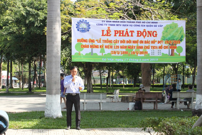 &Ocirc;ng V&otilde; Quang Sơn &ndash; Gi&aacute;m đốc c&ocirc;ng ty khai mạc v&agrave; ph&aacute;t động phong tr&agrave;o